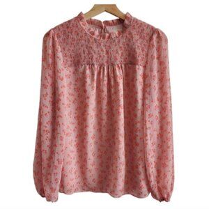 Boden Boho Jamie Chalky Pink Daisy Field Top Size 4